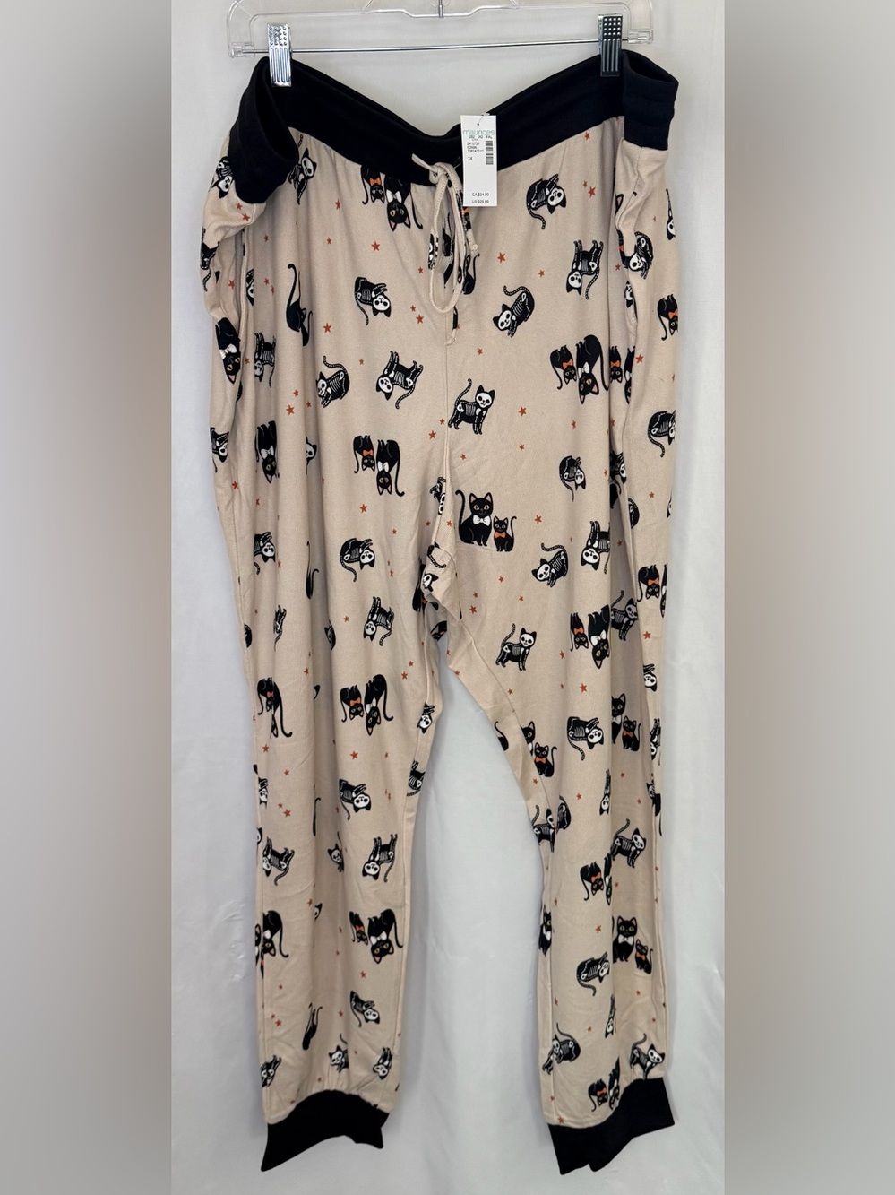 Maurices Beige Cat Print Pajama Pants 3X